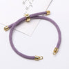 Wholesale Semifinished Milan Wire Bracelet Copperplated Real Gold Jewelry With Adjustable Diy Braided Rope