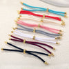 Wholesale Semifinished Milan Wire Bracelet Copperplated Real Gold Jewelry With Adjustable Diy Braided Rope