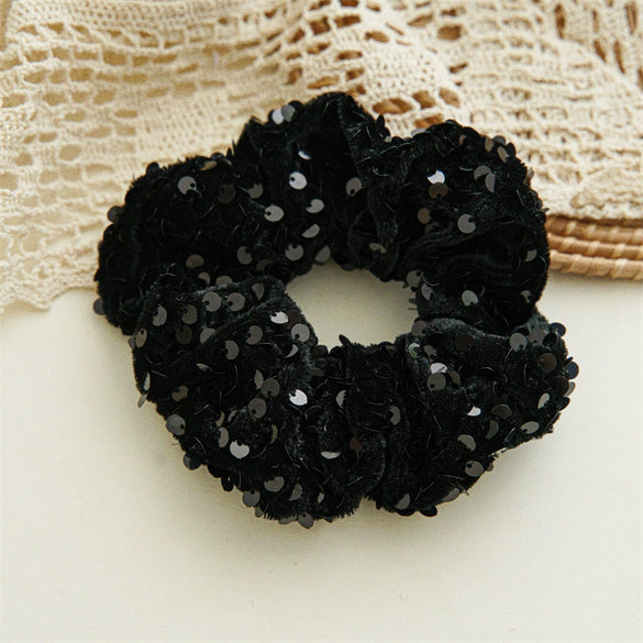 Wholesale Sequin Cloth Handmade Sweet Hair Scrunchie For Women