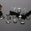 Wholesale Set Ring Punk Style Snakeshaped Butterfly Animal Combination Alloy Electroplated 12Piece Set