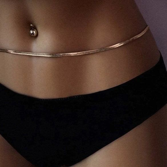 Wholesale Sexy Fashion Alloy Blade Chain Body Chain Waist Decoration Jewelry