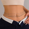 Wholesale Sexy Multilayered Copper Thin Chain Waist Chain For Girls With Lobster Clasp And Multiple Circles