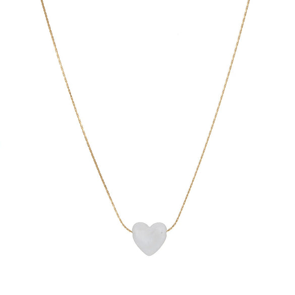 Wholesale Shell And Titanium Steel Heart And Geometric Pattern Necklace With Electroplating For Women