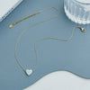 Wholesale Shell And Titanium Steel Heart And Geometric Pattern Necklace With Electroplating For Women