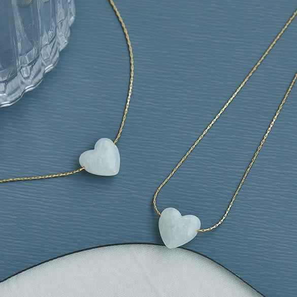 Wholesale Shell And Titanium Steel Heart And Geometric Pattern Necklace With Electroplating For Women
