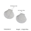 Wholesale Shell Earrings For Women Fashion Minimalist Style Stainless Steel Pvd Furnace Vacuum Real Gold Plated