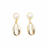 Wholesale Shell Earrings Handmade Geometric Natural Style Alloy Stainless Steel