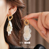 Wholesale Shell Geometric Tassel Earrings With Electroplating Light Luxury Highend Style For Women