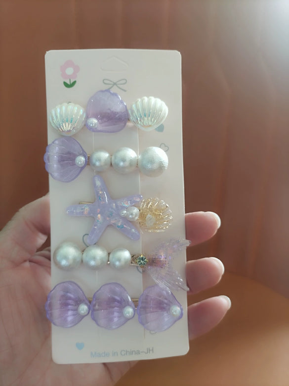 Wholesale Shell Handmade Animal Style Heart Starfish Hairpin Set For Female Students And Women