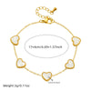 Wholesale Shell Love Retro Temperament Stainless Steel Clavicle Chain Earrings Necklace Bracelet Set With Electroplating And Love Water Drops Bells Pattern For Women