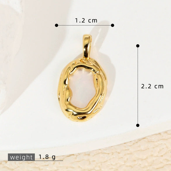 Wholesale Shell Necklace Pendant With Copper Plated Geometric Moon Red Star And Heart Shape Accessories