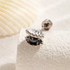 Wholesale Shell Pattern Titanium Steel Electroplated Double Head Screw Ear Bone Nail Cochlear Earrings For Women