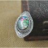 Wholesale Shell Retro Exaggerated Geometric Carved Ring Jewelry