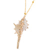 Wholesale Shell Retro Geometric Style Sea Shell Necklace With Ball Chain