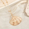 Wholesale Shell Retro Geometric Style Sea Shell Necklace With Ball Chain