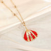 Wholesale Shell Retro Geometric Style Sea Shell Necklace With Ball Chain
