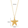 Wholesale Shell Starfish Necklace Stainless Steel With Animal Zodiac Pattern Electroplated