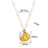 Wholesale Shell Starfish Necklace Stainless Steel With Animal Zodiac Pattern Electroplated