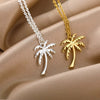 Wholesale Shell Starfish Necklace Stainless Steel With Animal Zodiac Pattern Electroplated