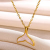Wholesale Shell Starfish Necklace Stainless Steel With Animal Zodiac Pattern Electroplated