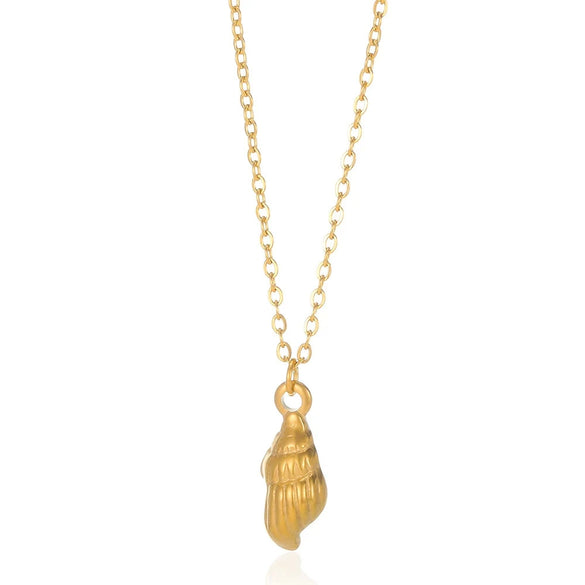 Wholesale Shell Starfish Necklace Stainless Steel With Animal Zodiac Pattern Electroplated