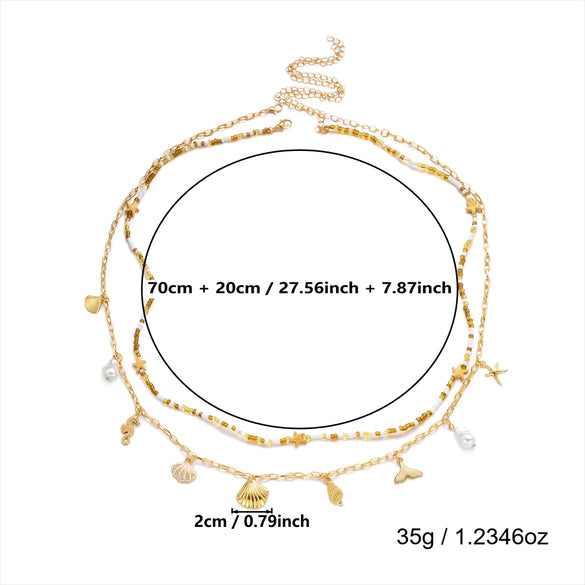 Wholesale Shell Turtle Pendant Body Chain Zinc Alloy Feminine Bikini Layering Accessory