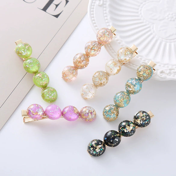 Wholesale Shiny Plastic And Resin Duck Bill Hair Clip Electroplated For Girls