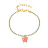 Wholesale Shiny Rhinestone Alloy Butterfly Pendant Anklet For Women Creative Simple Style