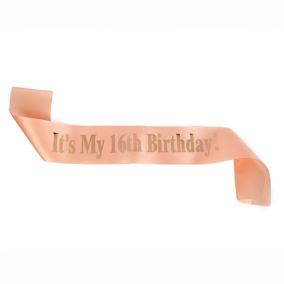 Wholesale Shoulder Strap Etiquette Belt Satin Cloth Printing For Birthday Party Ages 13 80