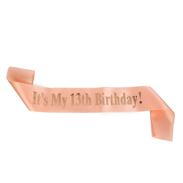 Wholesale Shoulder Strap Etiquette Belt Satin Cloth Printing For Birthday Party Ages 13 80