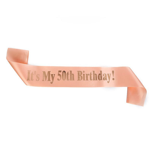 Wholesale Shoulder Strap Etiquette Belt Satin Cloth Printing For Birthday Party Ages 13 80