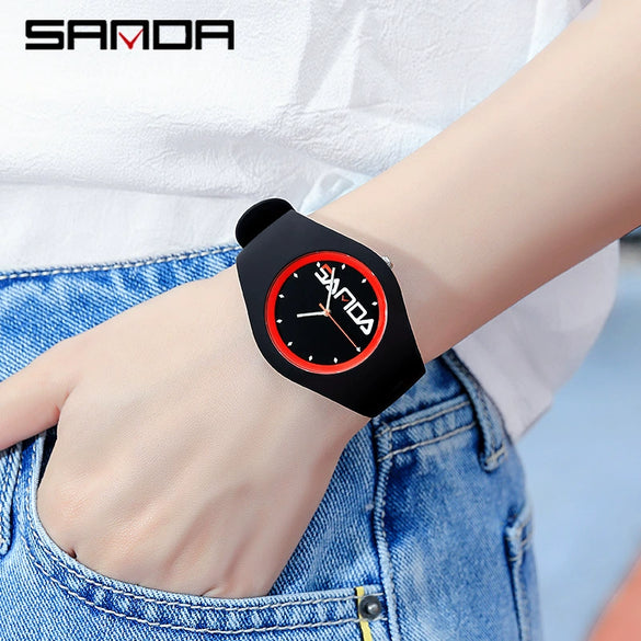 Wholesale Silicone Electronic Watch Round Dial For Male Students Sports Style