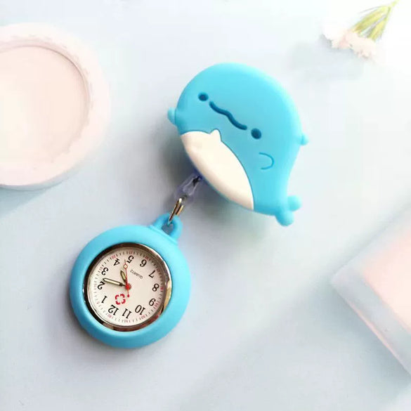 Wholesale Silicone Luminous Hanging Watch With Round Dial For Adult Medical Workers Casual Style