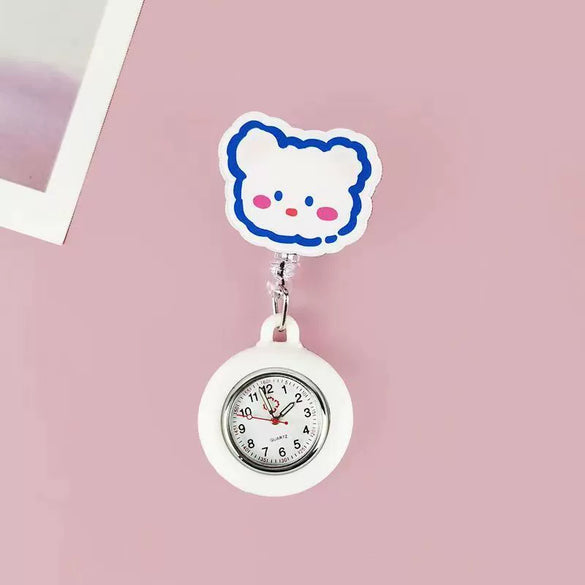 Wholesale Silicone Luminous Hanging Watch With Round Dial For Adult Medical Workers Casual Style