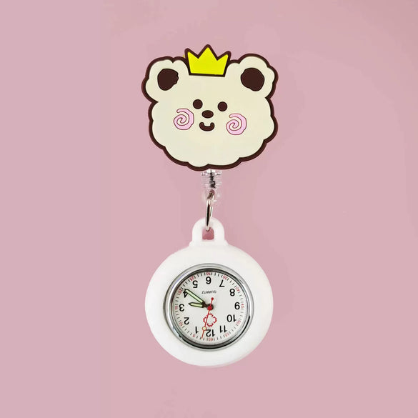 Wholesale Silicone Luminous Hanging Watch With Round Dial For Adult Medical Workers Casual Style