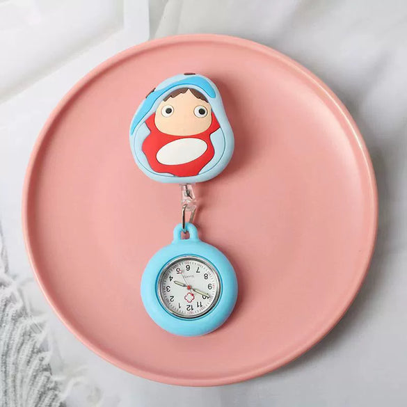 Wholesale Silicone Luminous Hanging Watch With Round Dial For Adult Medical Workers Casual Style