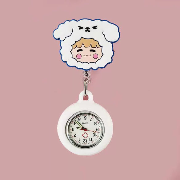 Wholesale Silicone Luminous Hanging Watch With Round Dial For Adult Medical Workers Casual Style