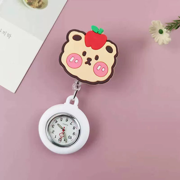 Wholesale Silicone Luminous Hanging Watch With Round Dial For Adult Medical Workers Casual Style