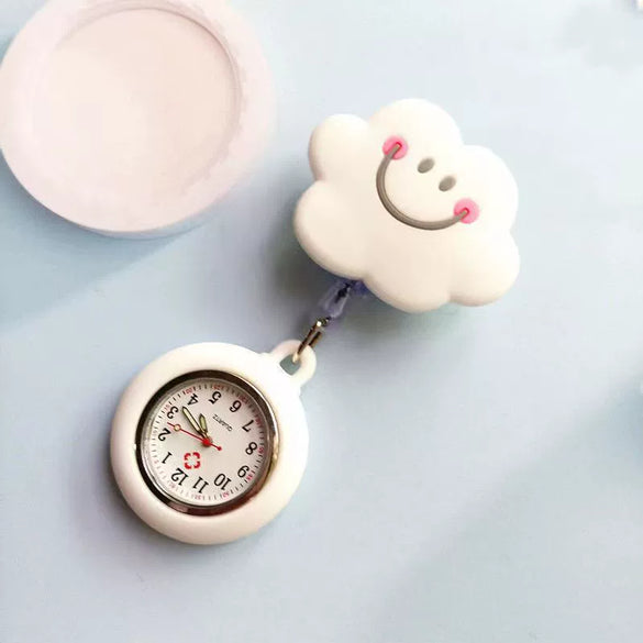 Wholesale Silicone Luminous Hanging Watch With Round Dial For Adult Medical Workers Casual Style