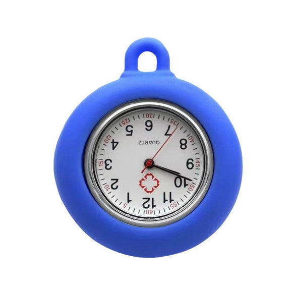 Wholesale Silicone Round Luminous Pocket Watch For Students Alloy Case Quartz Movement