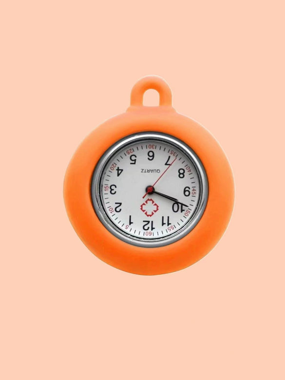 Wholesale Silicone Round Luminous Pocket Watch For Students Alloy Case Quartz Movement