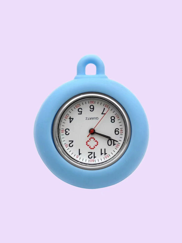 Wholesale Silicone Round Luminous Pocket Watch For Students Alloy Case Quartz Movement
