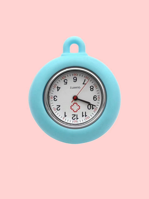 Wholesale Silicone Round Luminous Pocket Watch For Students Alloy Case Quartz Movement
