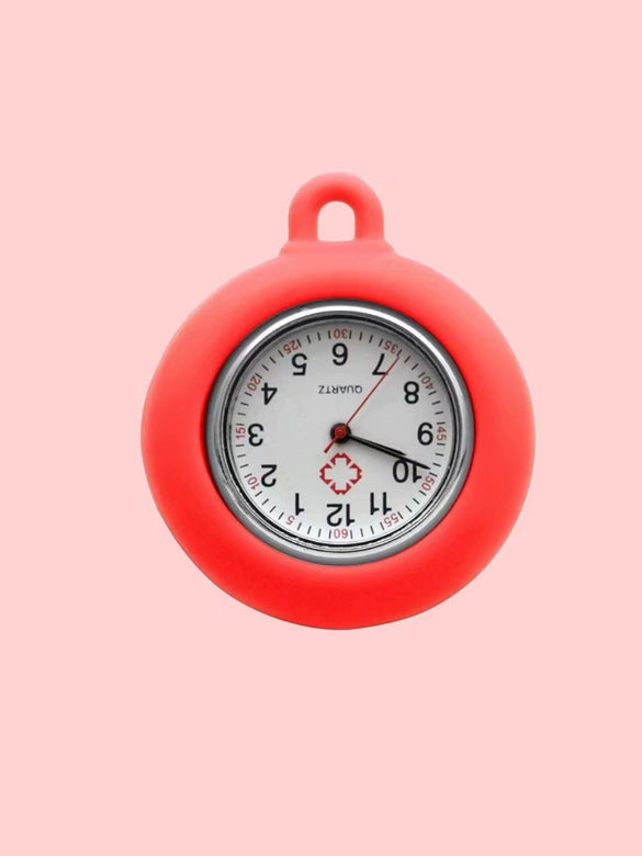 Wholesale Silicone Round Luminous Pocket Watch For Students Alloy Case Quartz Movement