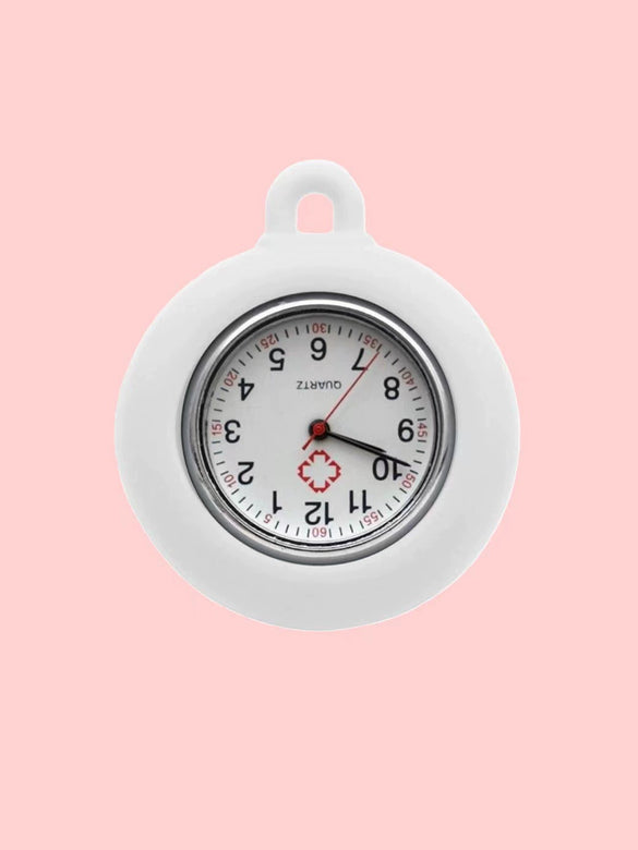 Wholesale Silicone Round Luminous Pocket Watch For Students Alloy Case Quartz Movement