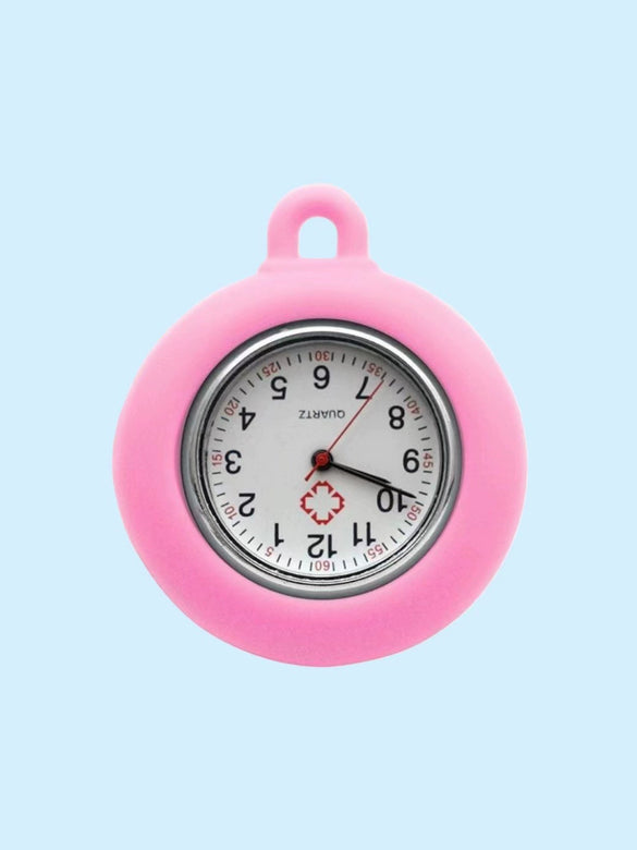 Wholesale Silicone Round Luminous Pocket Watch For Students Alloy Case Quartz Movement