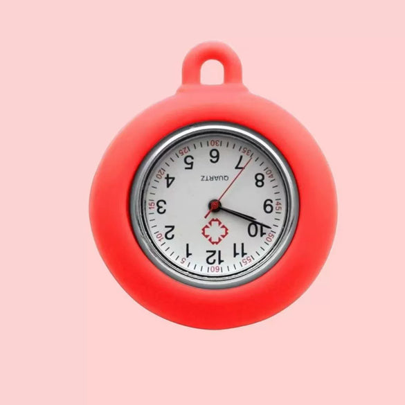 Wholesale Silicone Round Luminous Pocket Watch For Students Alloy Case Quartz Movement