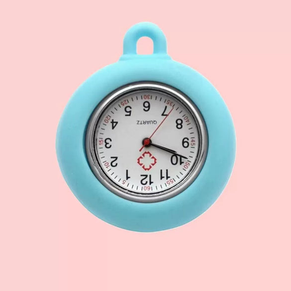 Wholesale Silicone Round Luminous Pocket Watch For Students Alloy Case Quartz Movement
