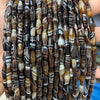 Wholesale Silk Agate Pointed Rice Beads For Diy Jewelry Polished With Brown Stripes