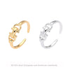 Wholesale Silver Belt Buckle And Horseshoe Fashion Ring Electroplated With Letters Numbers Text For Women